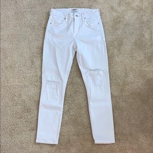 White Ripped Skinny Jeans